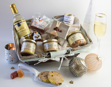 Super PROMOTIONS corbeille gastronomique foie gras Coffrets cadeaux noel ▷